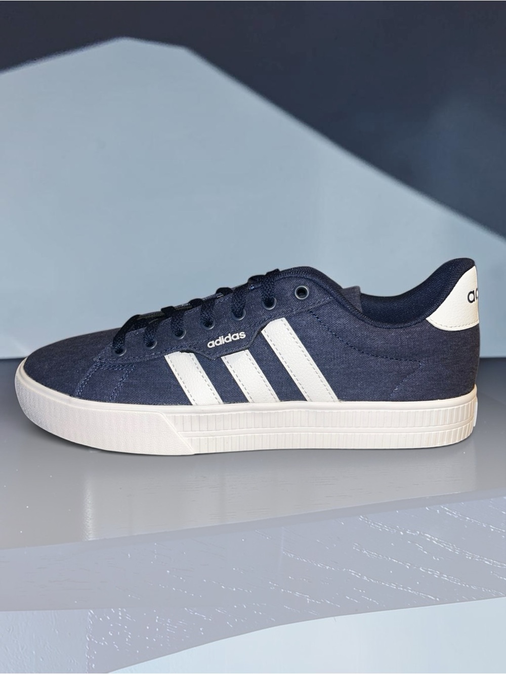 adidas Daily 3.0
 Navy and White Low-Top Canvas Sneakers
